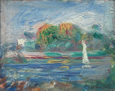 Den blå flod, ca. 1890-1900 af Pierre Auguste Renoir